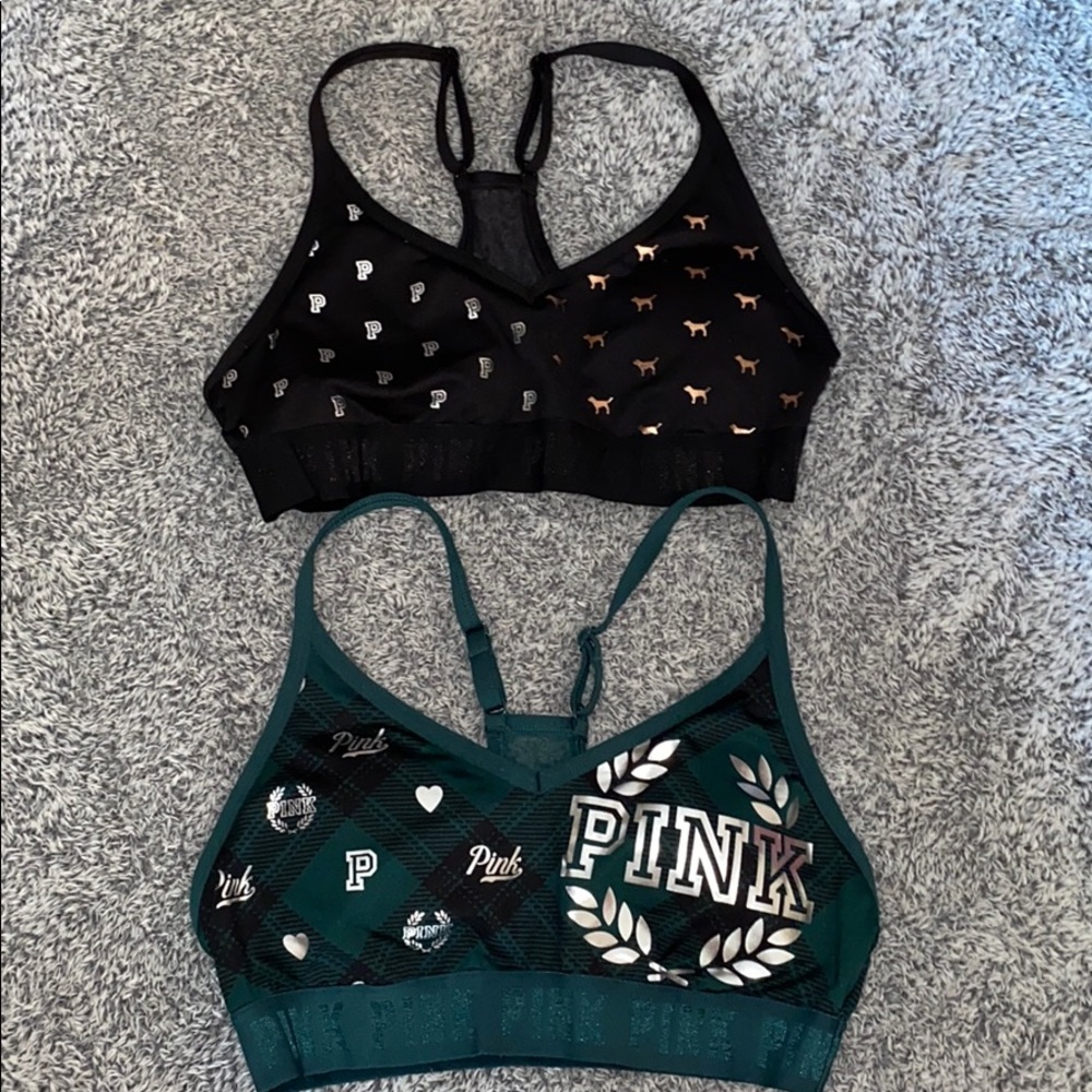 2 PINK sports bras